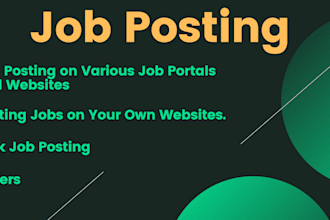 post jobs on job portals and websites