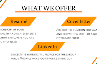 help you write a professional resume and cover letter