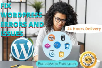 fix wordpress bugs, issues ,errors or HTML, CSS problems