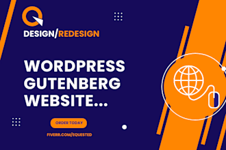 design, redesign and convert website to wordpress gutenberg