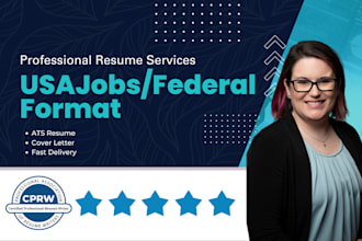create a federal or usajobs resume and cover letter