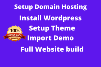 wordpress installation, demo upload, customize, fix, migrate domain hosting