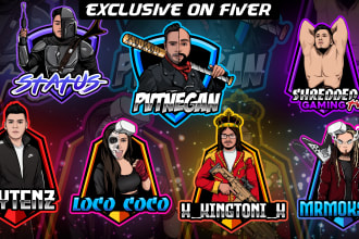 create professional custom esports logo and face mascots