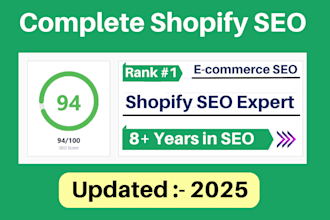 be your shopify SEO expert to boost your rankings