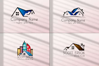design construction, real estate logo