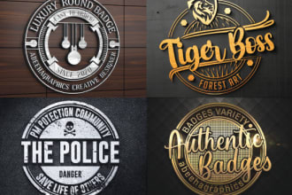 design round badge, patch, stamp, sticker or logo maker