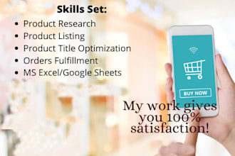 be your ebay VA for product listings , store management