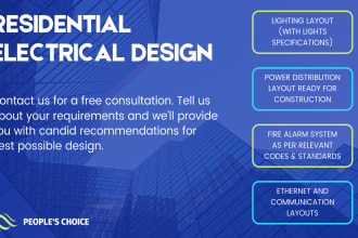 design electrical plan, hvac and plumbing drawing autocad draft for home house