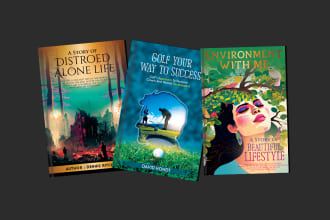 design book cover, ebook cover, kdp cover, front back spine