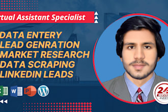 do perfect excel data entry, market research, lead generation in 24 hours