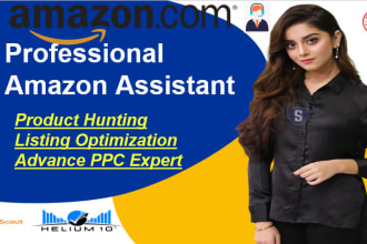 be amazon fba virtual assistant, amazon ppc expert, listing optimization VA