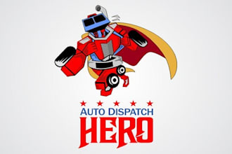 design auto transport dispatch system logo