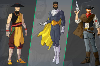 draw professional character design and concept art