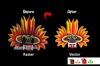 convert raster image, logo high quality