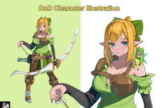 draw your dnd or original character art in anime style