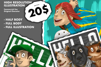 create your own character illustration with high resolution