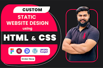 create a custom static website with HTML and CSS