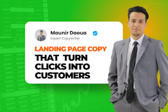 be your landing page and sales page copywriter