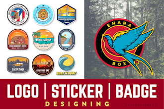 create vintage logo, sticker, badge and patch designs