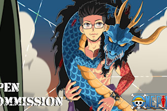 draw your photo in one piece artstyle