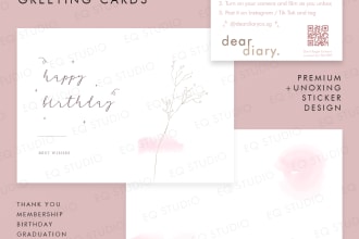design unique greeting  cards for your guests, customers or clients