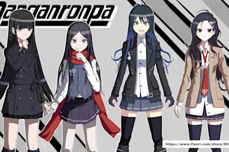 draw a danganronpa sprite