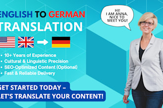 translate english to german and vice versa with accuracy
