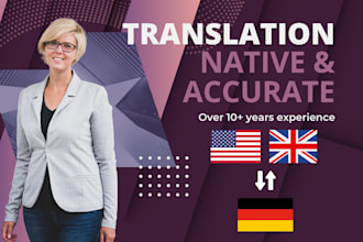 translate english to german professional and native