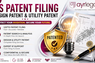 file your US design patent or utility patent application