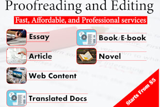 proofread and edit blog post, book or any other document