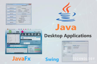 develop java application with javafx, swing, console