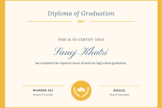 design a professional and custom certificate