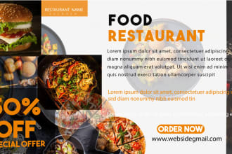 design restaurant or food or sports flyer, poster, brochure, banner