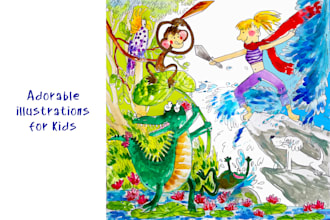 illustrate creative art for childrens books
