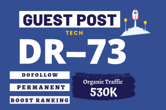 do tech guest post high DR 73 with dofollow backlinks