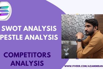 do swot, pestle, porter 5 and competitor analysis for you