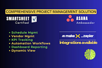 do automation and prepare dashboard in asana and smartsheet