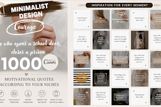 design 1000 motivational quotes according to your niches