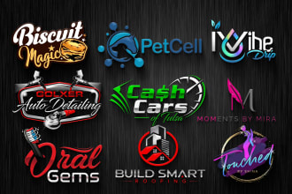 create 3 unique, modern, website logo within 8 hours