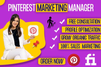be your pinterest marketing manager to boost website traffic