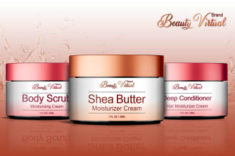 do create cosmetic label and cream jar label design for you