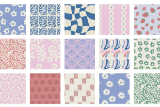 create seamless pattern design for fabric, textile etc