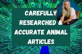 write a well researched animal article