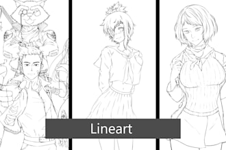 draw line art anime, photo