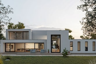 do house exterior design, exterior 3d rendering, 3d model