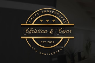 do anniversary, birthday, memorable wedding logo or monogram