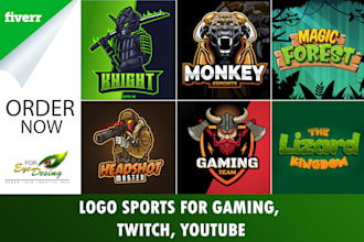 logo sports for gaming, twitch, youtube