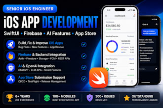 develop, fix or modernize your ios app in swift, swiftui, uikit