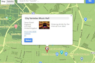 scrape  places informations from google map