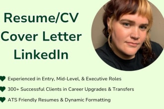 write your resume or cover letter or bio or linkedin profile